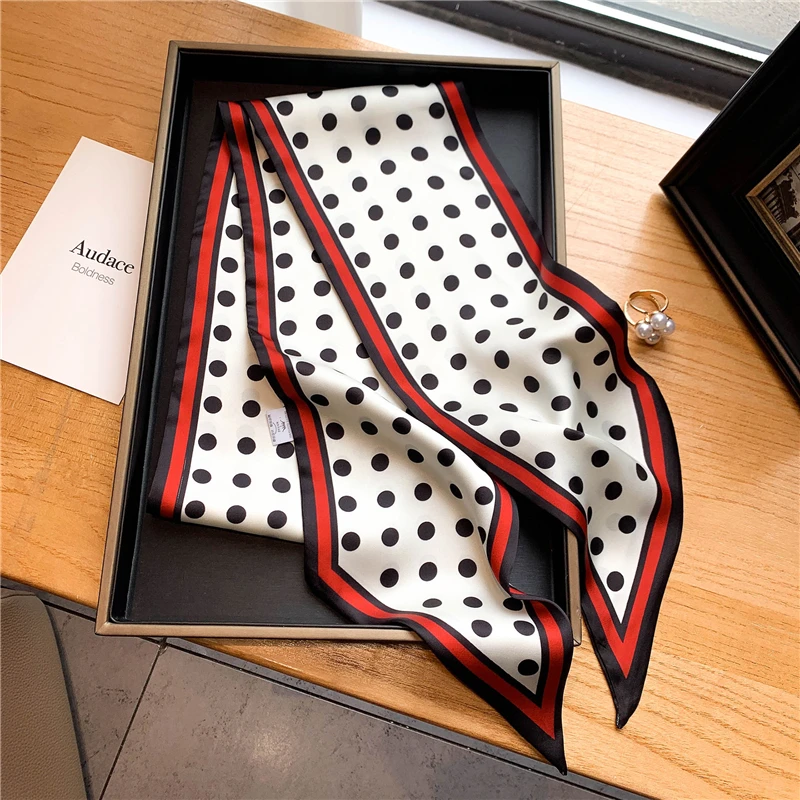 Face Scarf Mask - Luksusowy długi jedwabny szalik kobiecy zwierzęcy