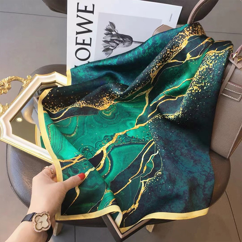 Silk Neck Scarf - 70x70cm szalik damski jedwabne uczucie włosów