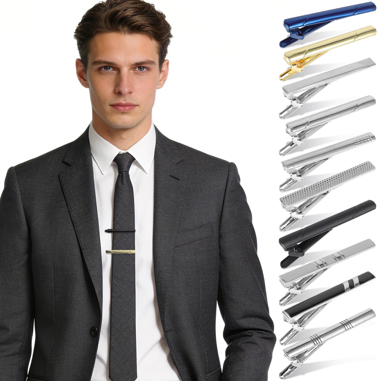 Zestaw 10 sztuk klipsów do kra – Tie Bar Set Gift recenzja i cena