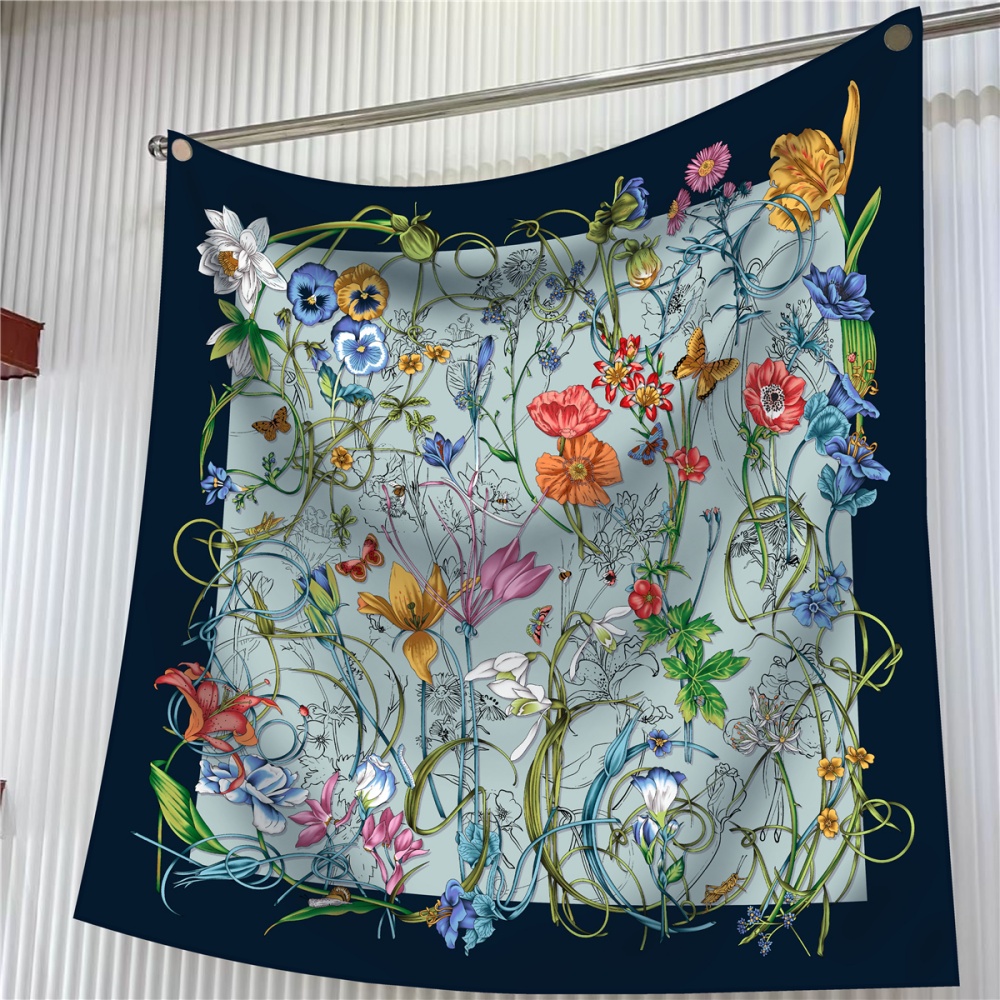 Silk Scarf Women Floral Printe – Silk Neck Scarf recenzja i cena