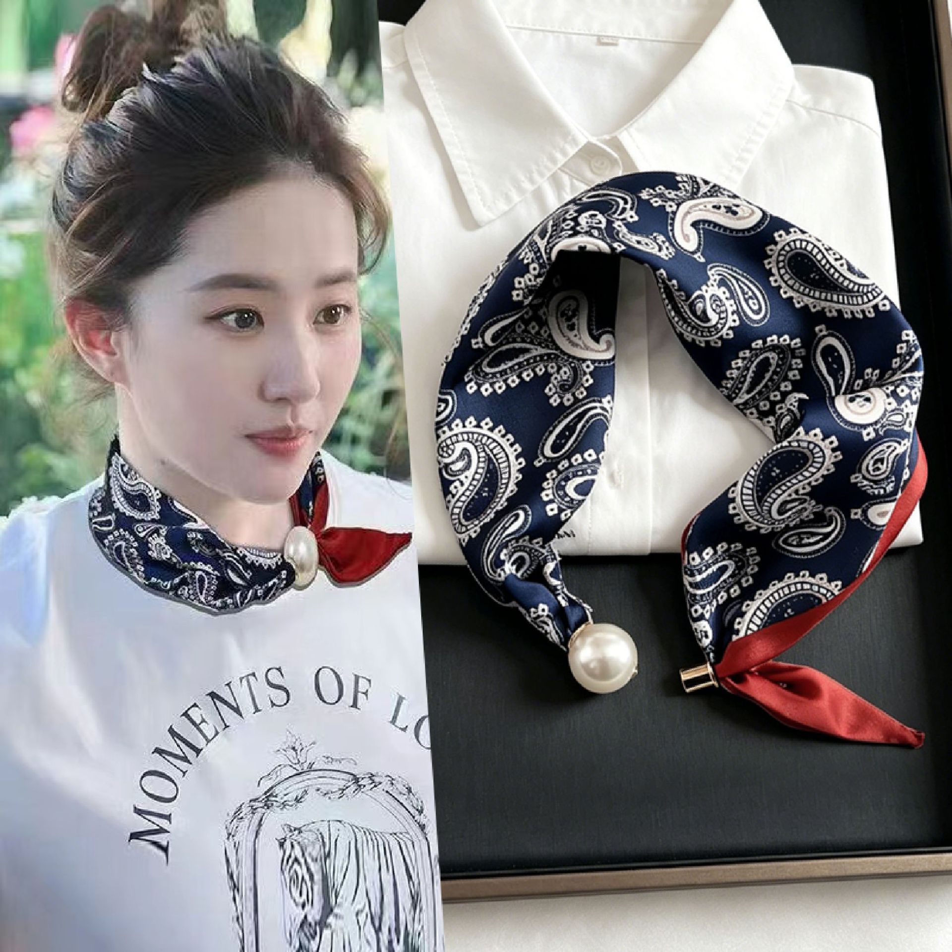 Nowe szale damskie z nadrukiem – Ascot Neck Scarf recenzja i cena