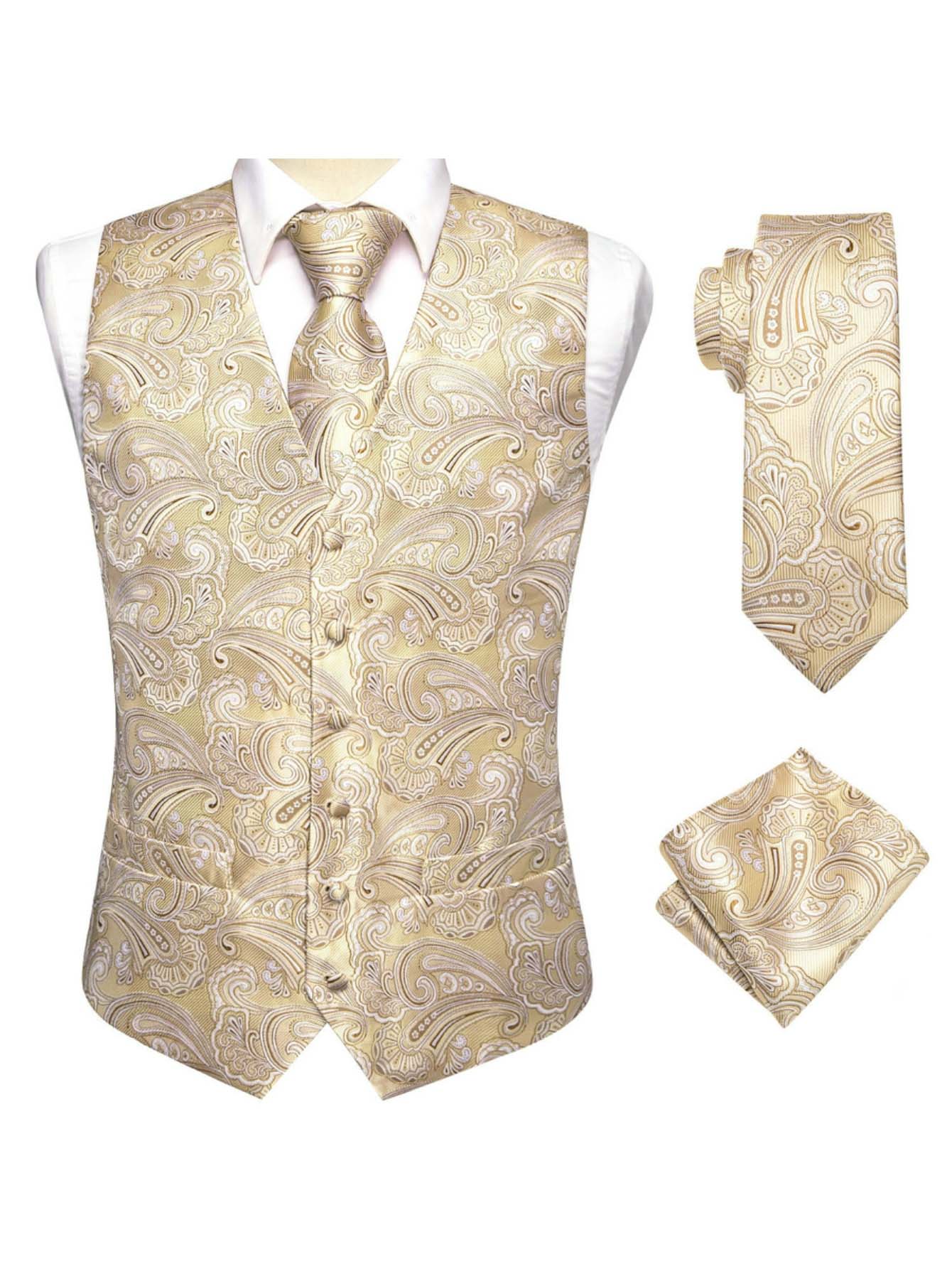Męski garnitur trzyczęściowy w – Pocket Square Set recenzja i cena