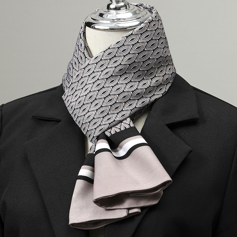 Męski szalik imitujący jedwab, – Ascot Neck Scarf recenzja i cena